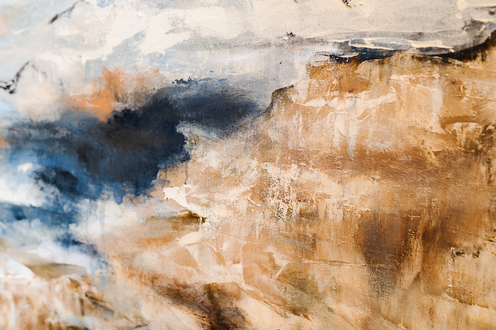 The Wild Sea: blue and earth-toned paint layers.