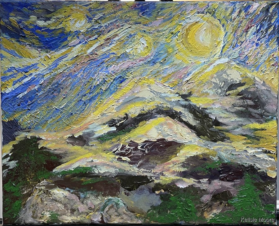Starry Night Over the Rocky Mountains by Kellsie Moore.