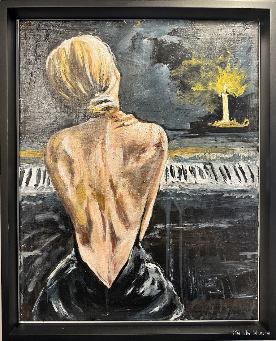 Woman at the Piano by Kellsie Moore.